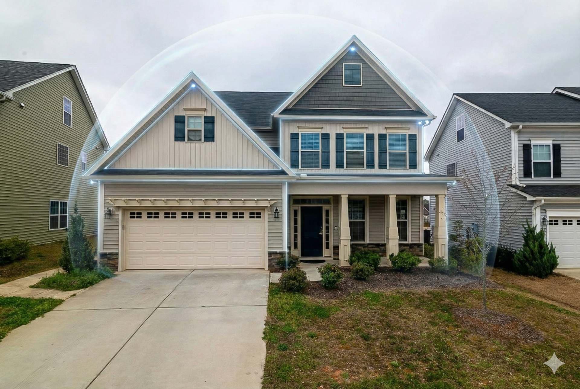 Smart home with lock activated